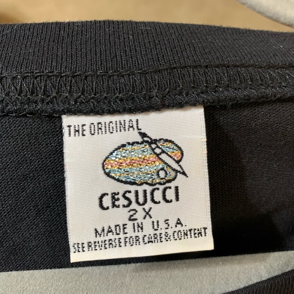 Cesucci Women’s Black Long Sleeved Shirt, Size 2X - Picture 3 of 3